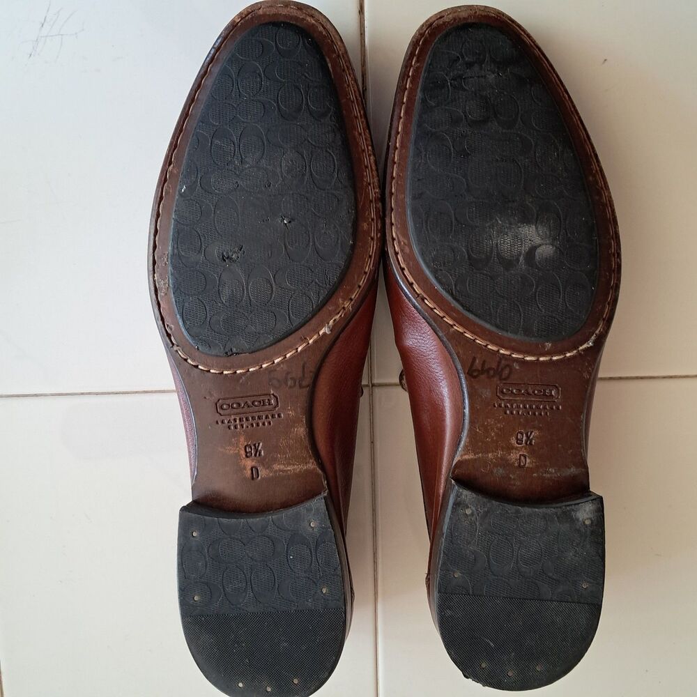 Coach Lawson Mens Brown Leather Loafers Size 9.5 D Made In Italy w/ Shoe Trees - Picture 2 of 8